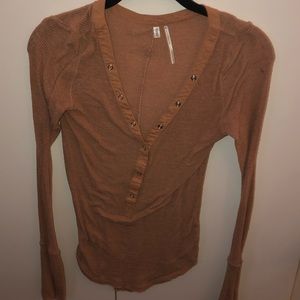 Blush pink button down sweater